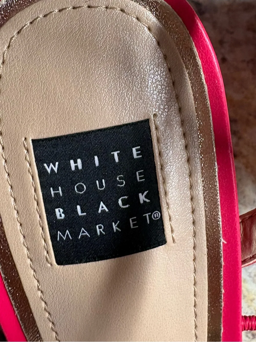 WHITE HOUSE BLACK MARKET Pink Heels-SIZE 7.5